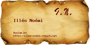 Illés Noémi névjegykártya